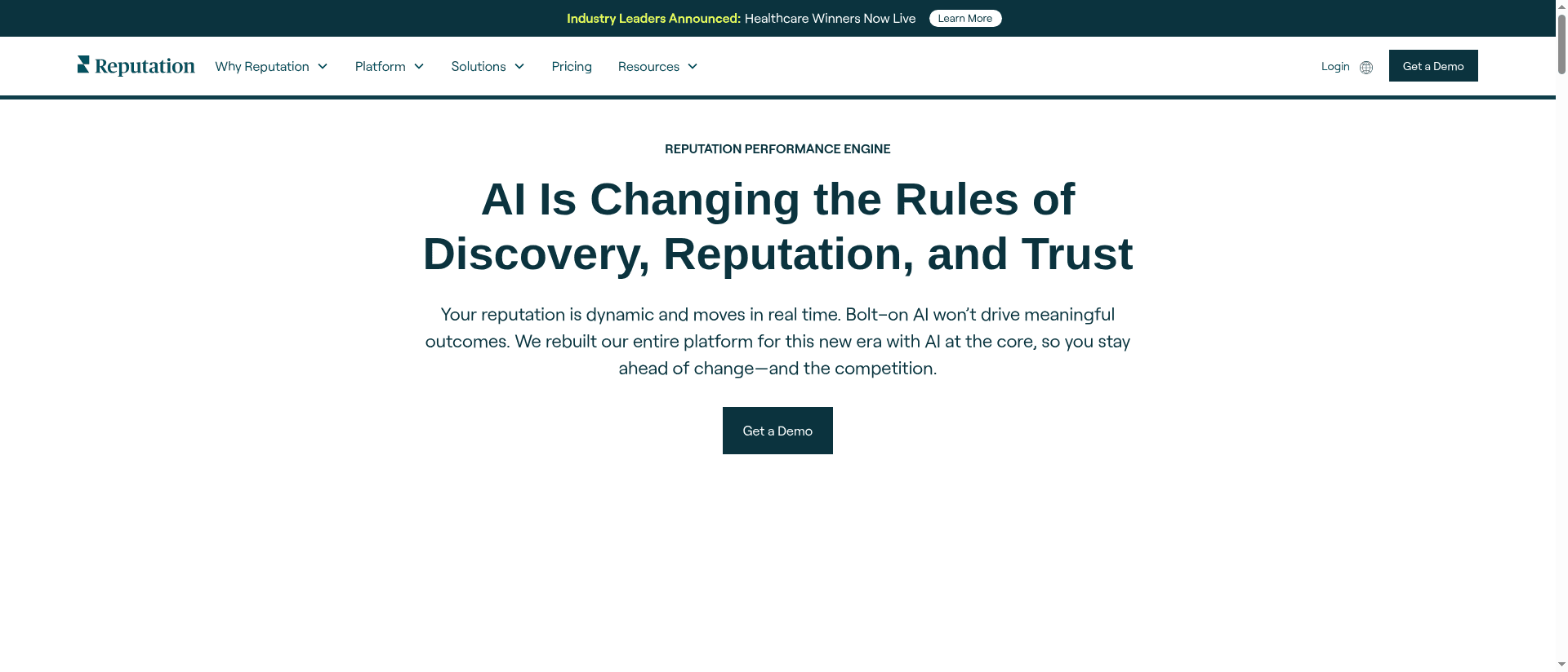 Screenshot of Reputation