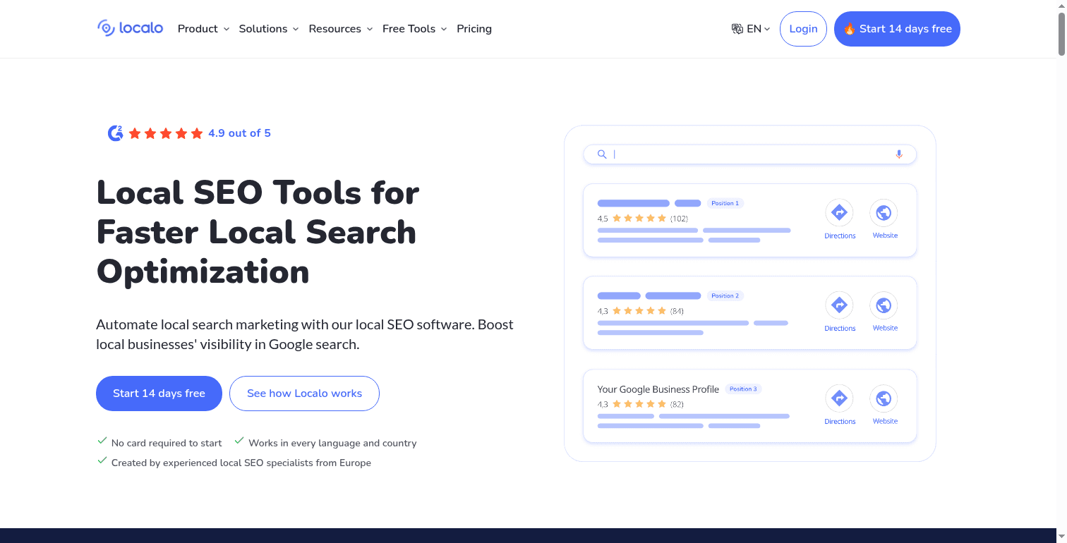 Screenshot of Localo